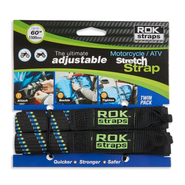 Rok Straps Rok motorcycle adj strap blk/blue/green [001]